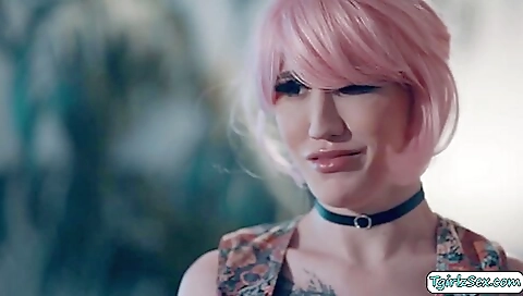 Big ass redhead tattooed trans sex scene with her pussy