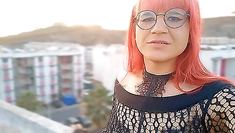 Sexy Latina gets fucked and rode on the top of the roof