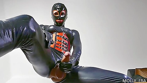 Busty brunette 18+ masturbates while she sucks a large dick