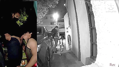 Big ass brunette gets anal and pussy fucked outdoors